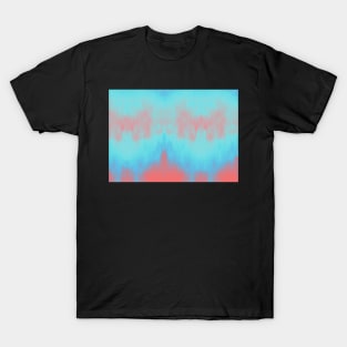 Blue Painting on Living Coral T-Shirt